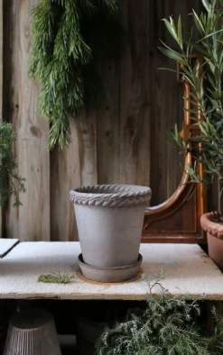 Emilia krukke, raw grey