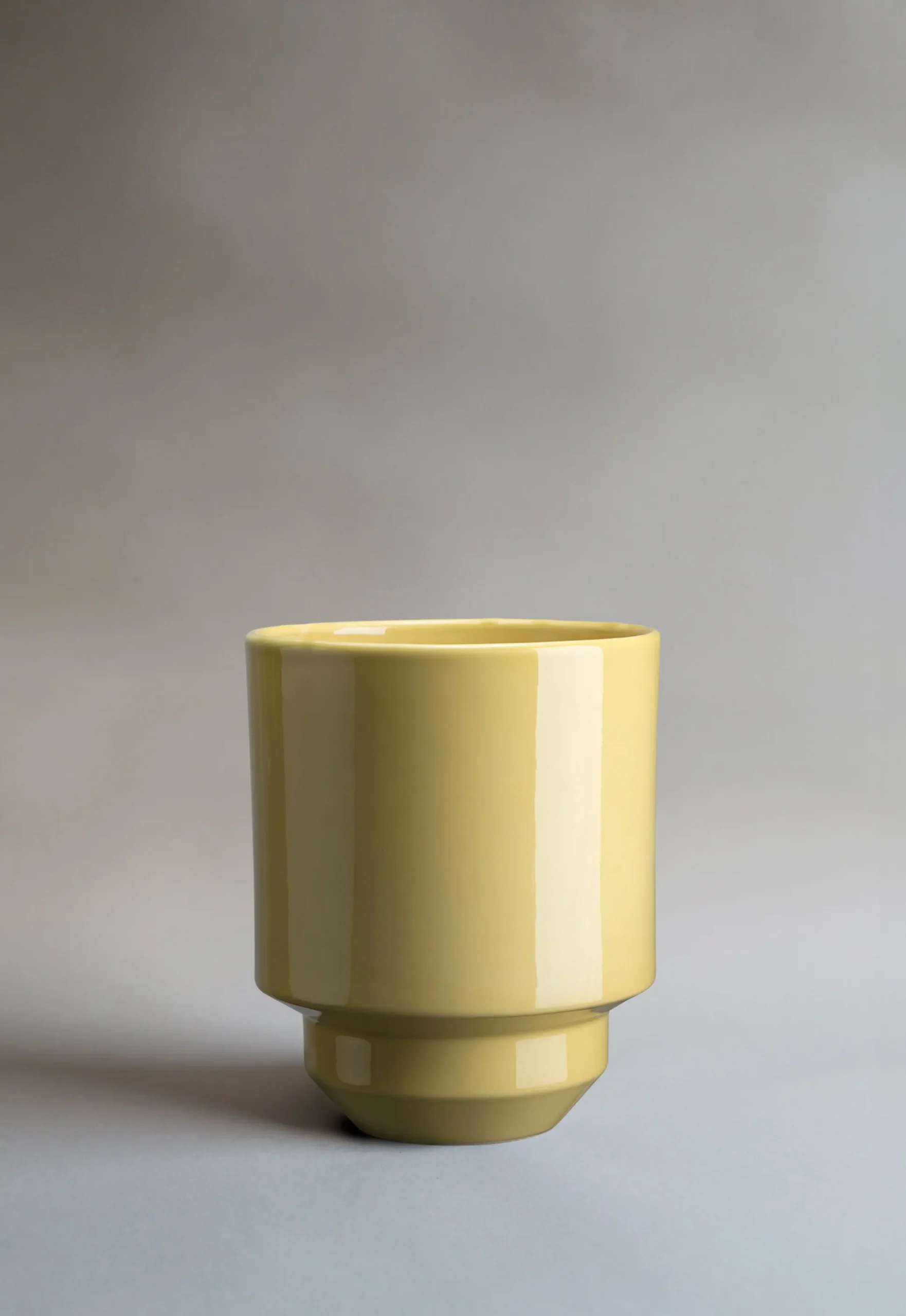 Hoff krukke, glaseret, Pale Yellow
