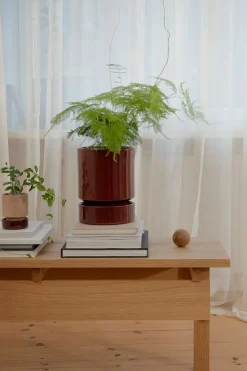 Hoff krukke, raw grey + Burgundy underskål