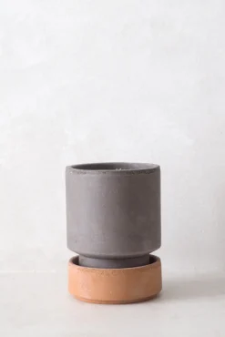 Hoff krukke, raw grey + raw rosa underskål