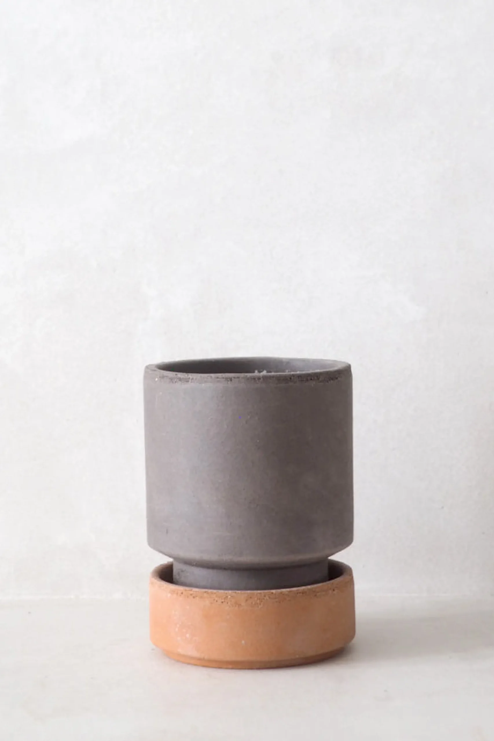 Hoff krukke, raw grey + raw rosa underskål