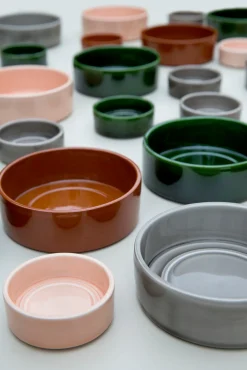 Hoff krukke, raw grey + rosa underskål, gulvkrukke