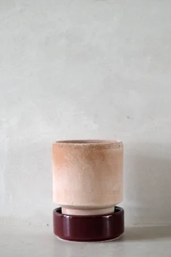 Hoff krukke, raw rosa + Burgundy underskål
