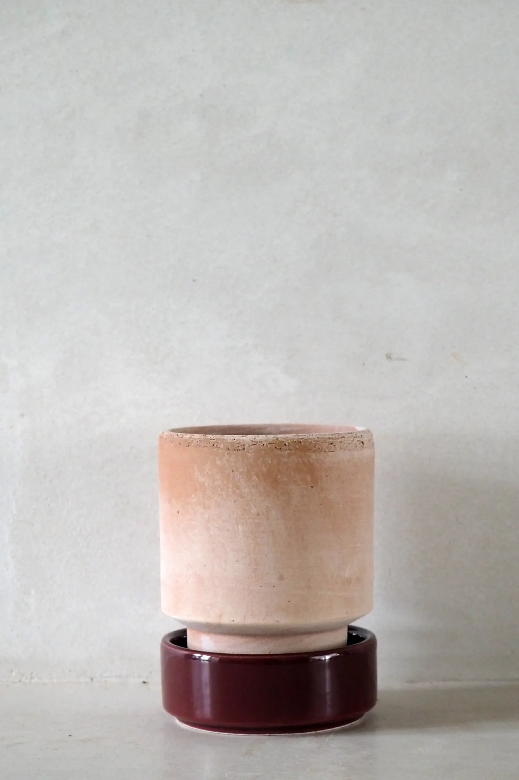 Hoff krukke, raw rosa + Burgundy underskål