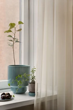 Hoff krukke, raw rosa + Misty Blue underskål