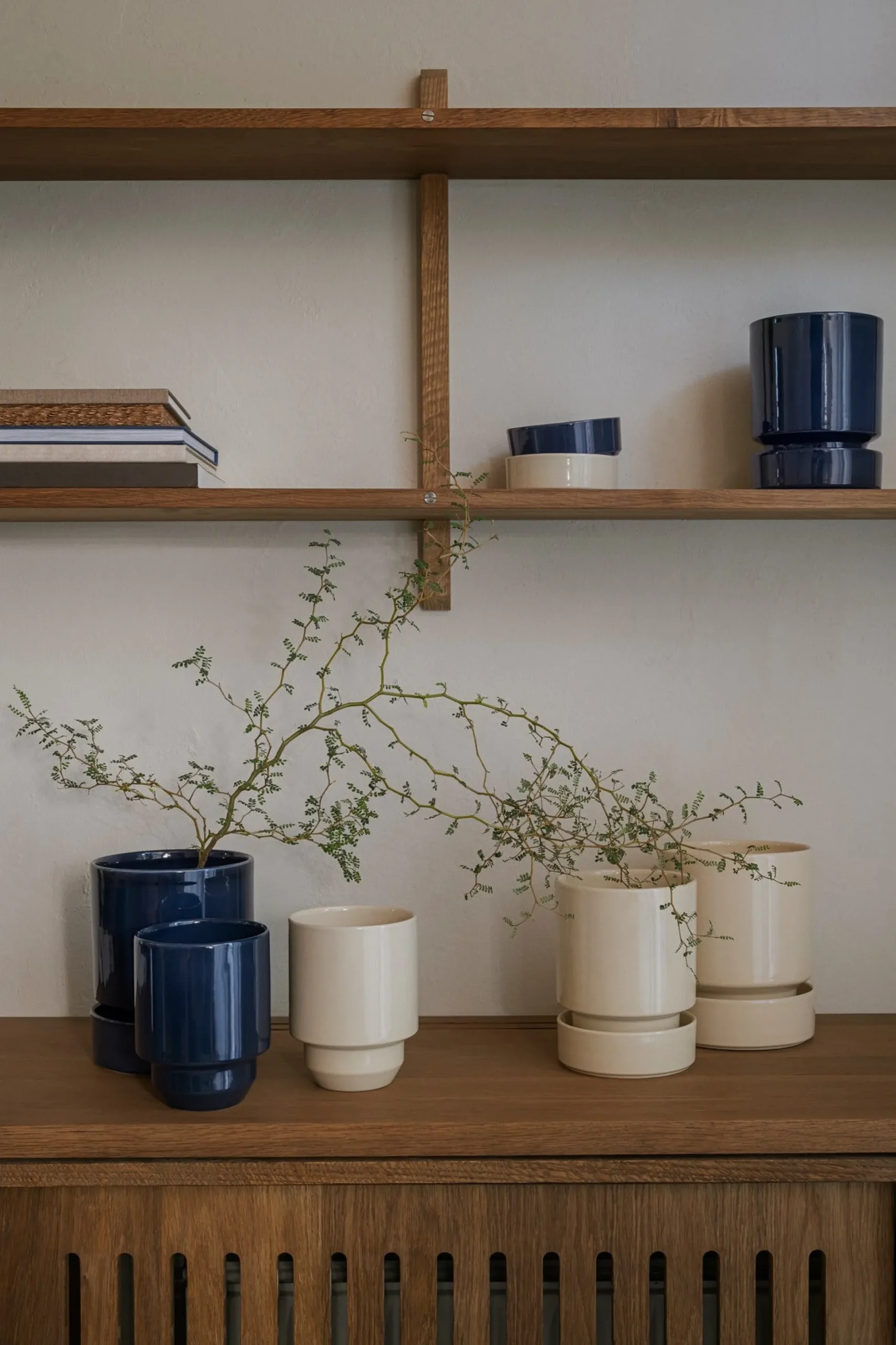 Hoff underskål, glaseret Sapphire Blue