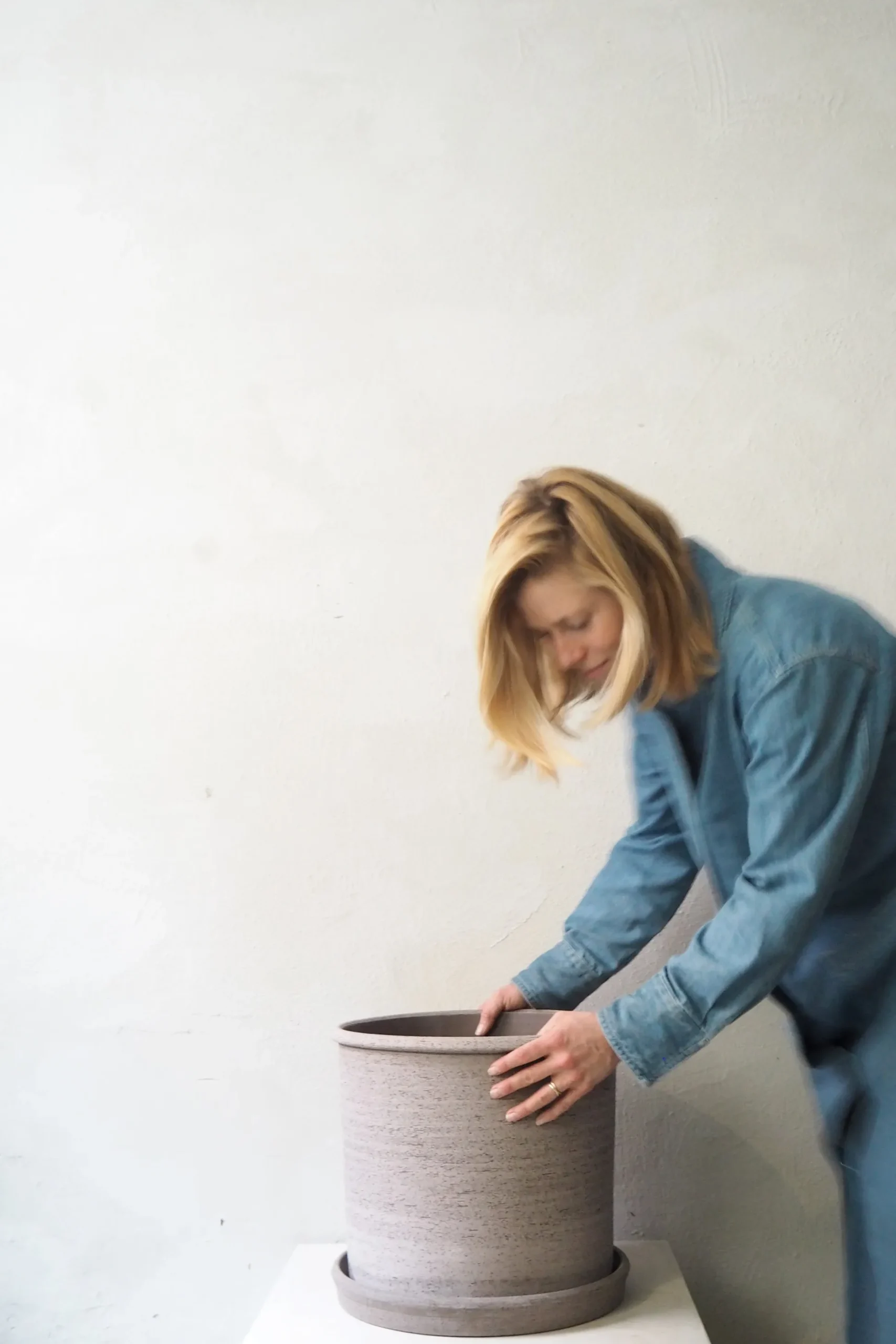 Modena gulvkrukke - raw grey